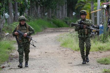 Hinter dem Angriff dürfte eine Splittergruppe der Farc-Rebellen stecken. (Archivbild) Hinter dem Angriff dürfte eine Splittergruppe der Farc-Rebellen stecken. (Archivbild)