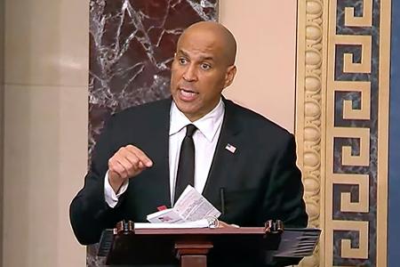 Der demokratische Senator Cory Booker hielt im US-Senat eine 25-stündige Rede. (Archivbild)