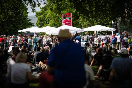 Die Stimmung beim Kirchentag war vielerorts ausgelassen.