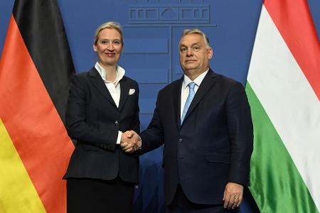 AfD-Chefin Alice Weidel und der ungarische Ministerpräsident, Viktor Orban, trafen sich im Februar in Budapest. (Archivfoto)