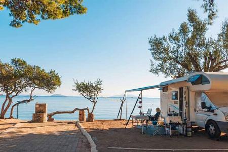Griechenland, Wohnmobil, Strand, Meer, Markise