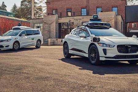 Waymo Jaguar I-Pace Chrysler Pacifica Robotaxi selbstfahrendes Auto