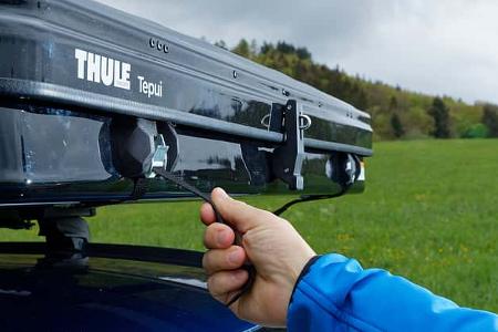 Hartschalen-Dachzelt-Test 2024, Thule Basin, Verschluss