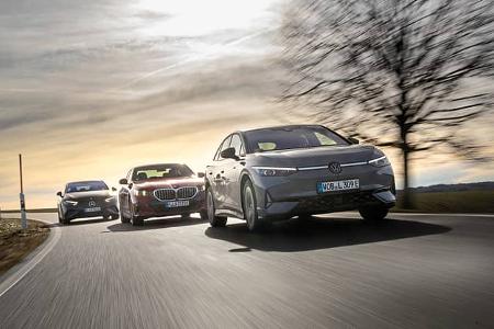 BMW i5, Mercedes EQE und VW ID.7 BMW i5, Mercedes EQE und VW ID.7