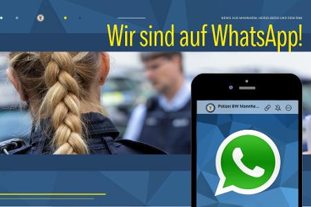 WhatsApp-Kanal der Polizei Mannheim WhatsApp-Kanal der Polizei Mannheim