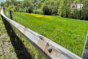 Schutzplanke beschädigt und abgehauen