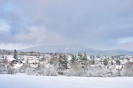 Blick auf Braunlage im Winter