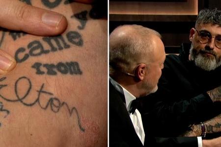 Nach verlorener Wette: Rapper Sido zeigt sein Elton-Tattoo Nach verlorener Wette: Rapper Sido zeigt sein Elton-Tattoo