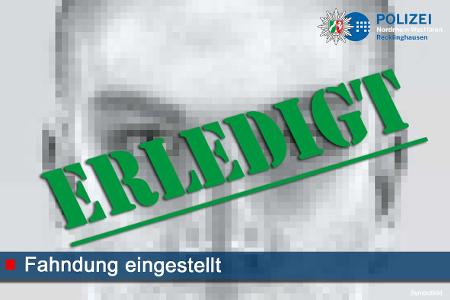 Fahndung erledigt Fahndung erledigt