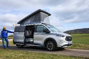 Campervan mit Hybridantrieb und viel Stauraum