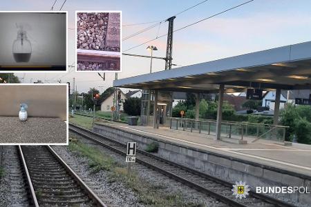 Handgranatenattrappe am Bhf Moosburg Handgranatenattrappe am Bhf Moosburg