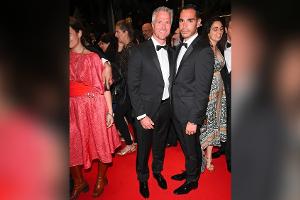 Ralf Schumacher und Étienne auf dem roten Teppich in Cannes