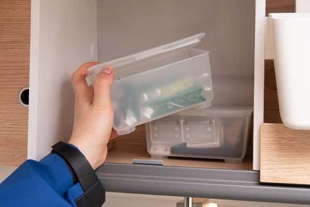 Ikea-Zubehör für den Campingbus: Transparente Boxen