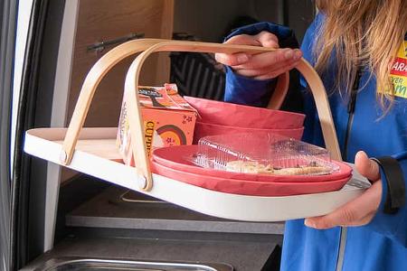 Ikea-Zubehör für den Campingbus, Tablett