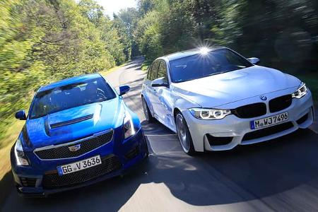 BMW M3 Competition, Cadillac ATS-V, Frontansicht