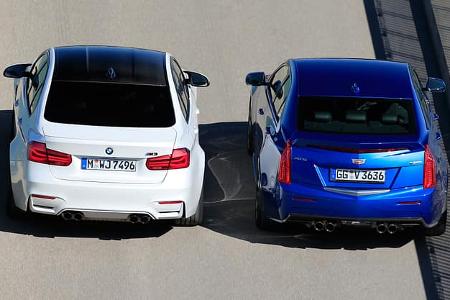 BMW M3 Competition, Cadillac ATS-V, Heckansicht