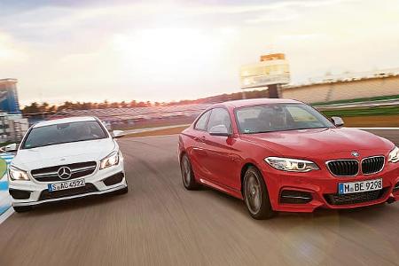 BMW M235i, Mercedes CLA 45 AMG, Frontansicht