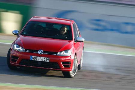 VW Golf R, Frontansicht, Driften