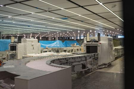 Die künftige Handgepäckskontrolle im Erweiterungsbau des Terminal 1 am Münchner Flughafen.