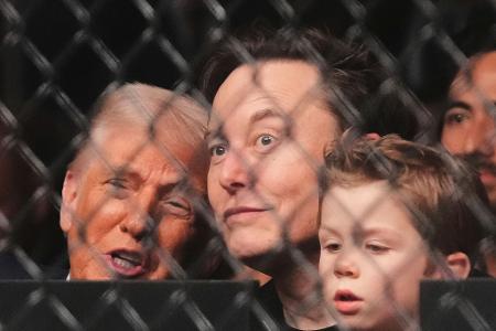Noch im April zeigten sich Musk und Trump zusammen bei einem Wrestling-Turnier. (Archivbild)