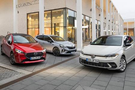 Mazda 2, Renault Clio, VW Polo Mazda 2, Renault Clio, VW Polo