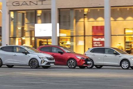Mazda 2, Renault Clio, VW Polo