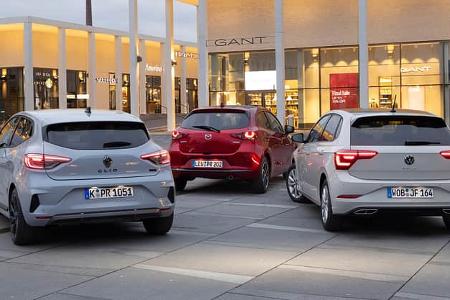 Mazda 2, Renault Clio, VW Polo