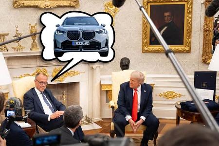 Warum Merz Trump sagt, dass er BMW X3 fährt