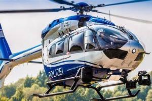 Erfolgreiche Personensuche, Polizeihubschrauber über Bornheim bei Landau