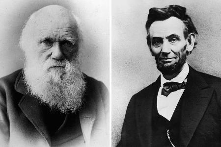 Charles Darwin und Abraham Lincoln 