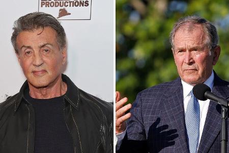 Sylvester Stallone und George W. Bush