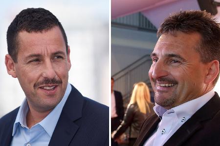 Adam Sandler und Georg Hackl
