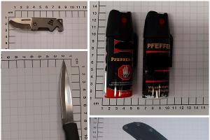 Bundespolizei findet am Wochenende mehrere Messer und Pfeffersprays
