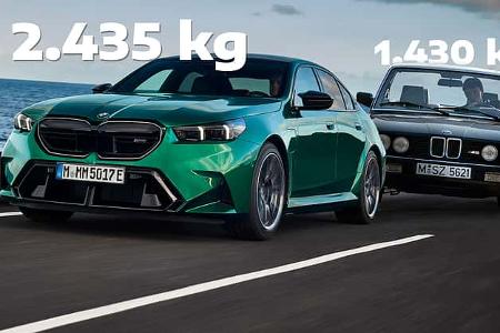 BMW M5 Generationenvergleich Gewicht