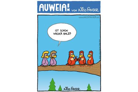 Alltäglicher Humor und Vögel