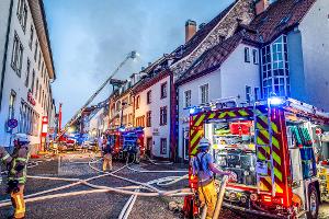 Großbrand in Altstadt von Villingen-Schwenningen