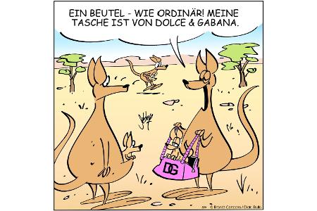 Cartoons zu trendigen Themen