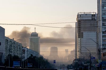 Erneut wird Kiew zum Ziel massiver russischer Luftangriffe.