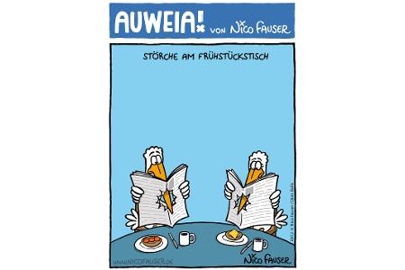 Alltäglicher Humor und Vögel