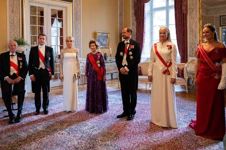 Norwegens Royals feiern Galadinner mit Emmanuel und Brigitte Macron Norwegens Royals feiern Galadinner mit Emmanuel und Brigitte Macron