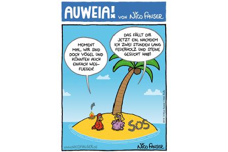 Alltäglicher Humor und Vögel