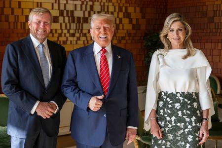 Nach dem gemeinsamen Dinner frühstückte Donald Trump auch mit dem Königspaar. Nach dem gemeinsamen Dinner frühstückte Donald Trump auch mit dem Königspaar.
