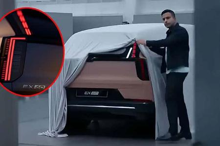 Volvo EX60 Elektro-SUV Teaser Heck Heckleuchte