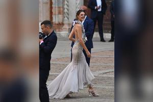 Hochzeit von Jeff Bezos: DiCaprio-Freundin Vittoria Ceretti strahlt