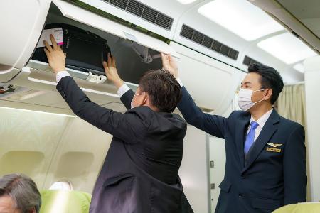 Küche im Flugzeug
