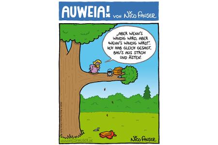 Alltäglicher Humor und Vögel