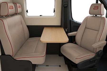 Bürstner Habiton Sprinter (2026) Sitzgruppe beige und rot