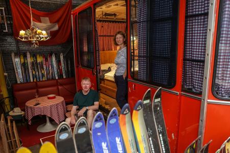 Paul Starrach aus Gießen ist versierter Camper. Die Indoor-Version erlebt er erstmals - und ist begeistert.