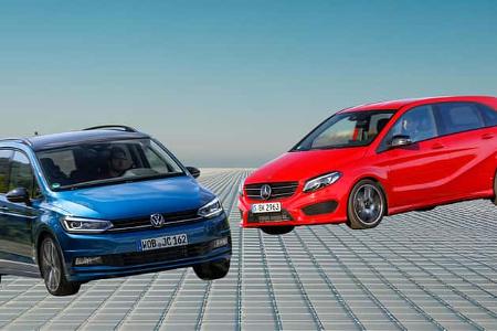 Gebrauchtvergleich Mercedes B-Klasse, VW Touran