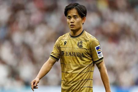 ANGRIFF: Takefusa Kubo (Real Sociedad) - Wie die 'Sport Bild' berichtet, ist auch der Name von Takefusa Kubo in der Führungsetage des FC Bayern diskutiert worden. Der Vertrag des japanischen Offensivspielers in San Sebastián ist noch bis 2029 gültig. Laut 'Estadio Deportivo' liegt seine Ausstiegsklausel bei 60 Millionen Euro.